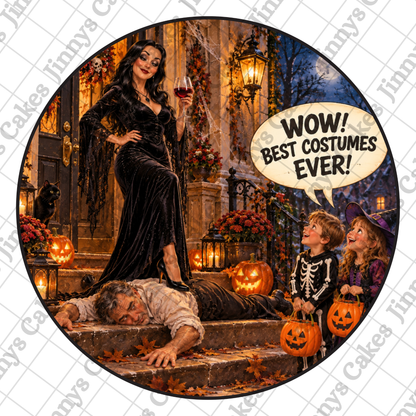 Mr & Mrs Halloween Digital Cupcake Toppers