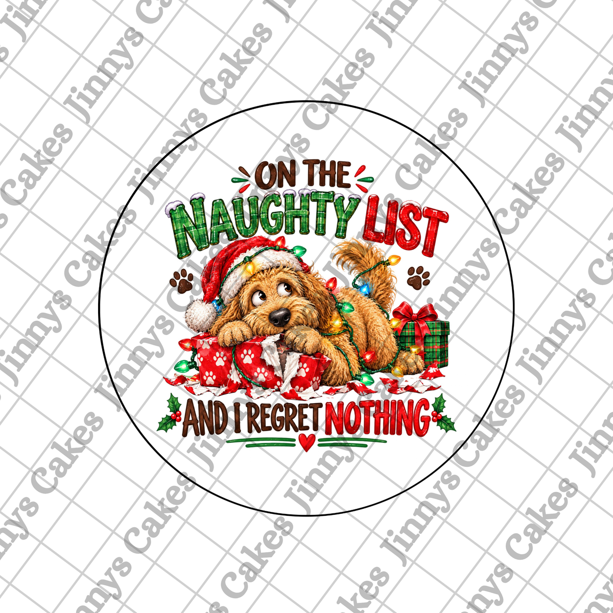 Cute Christmas Dogs Downloadable Cupcake Toppers (watermark removed on download)