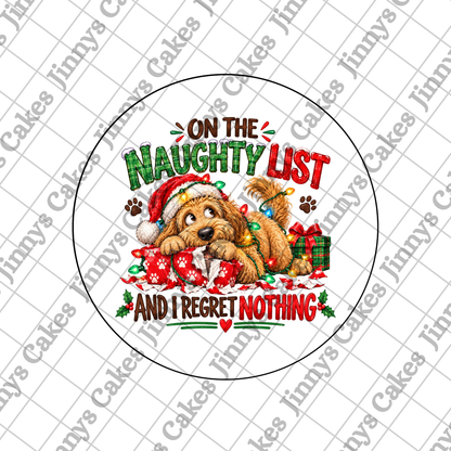 Cute Christmas Dogs Downloadable Cupcake Toppers (watermark removed on download)
