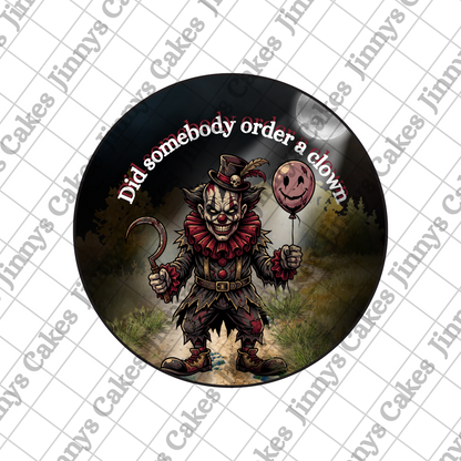 Order A Clown Digital Halloween Cupcake Topper (watermark removed on download)