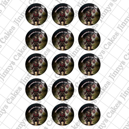 Order A Clown Digital Cupcake Topper (watermark removed on download)