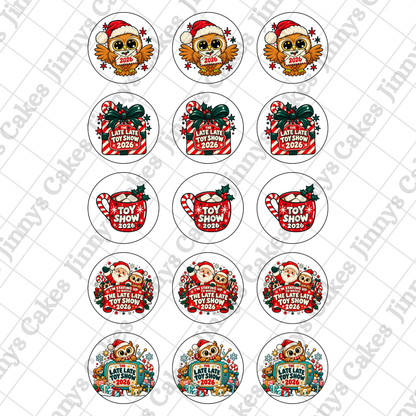 Late late Toy Show Owls Downloadable Cupcake Toppers  (watermark removed on download)