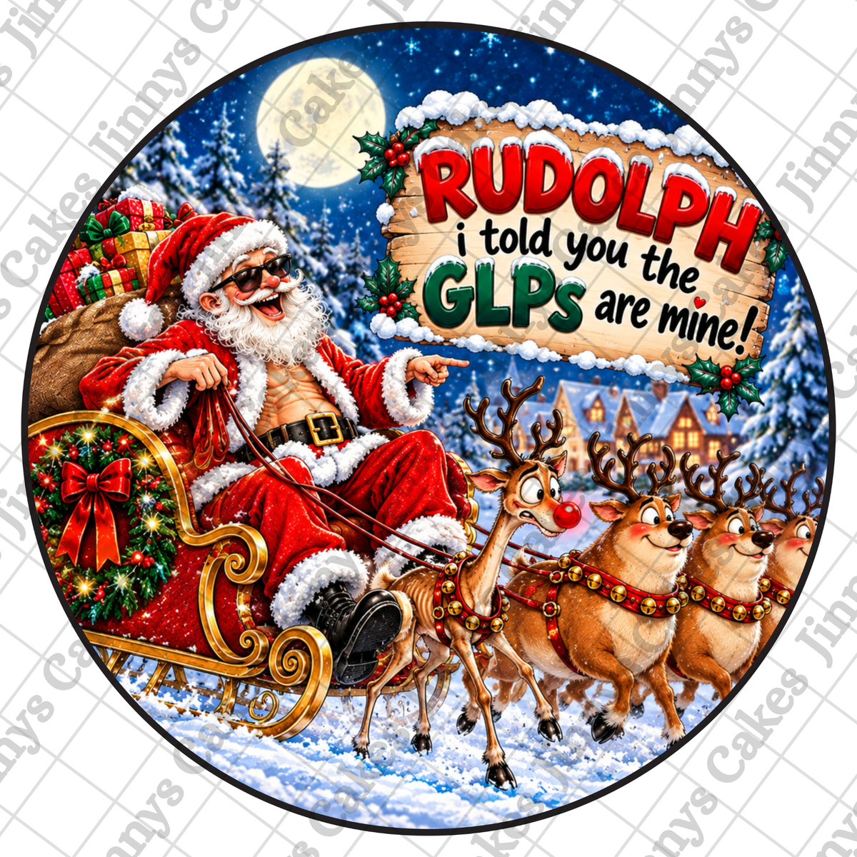 Rudolph GLP Cupcake Topper (watermark removed on download)