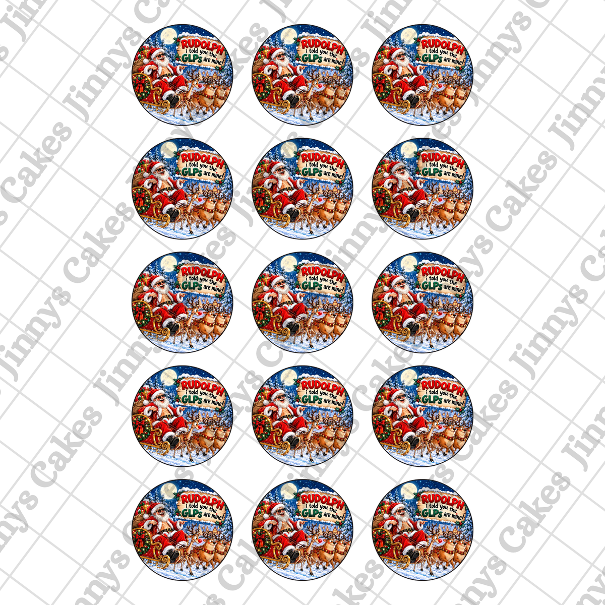 Rudolph GLP Cupcake Topper (watermark removed on download)