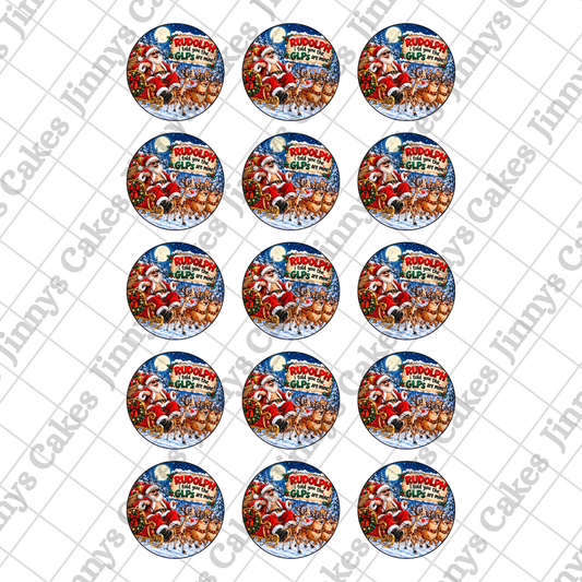 Rudolph GLP Cupcake Topper (watermark removed on download)