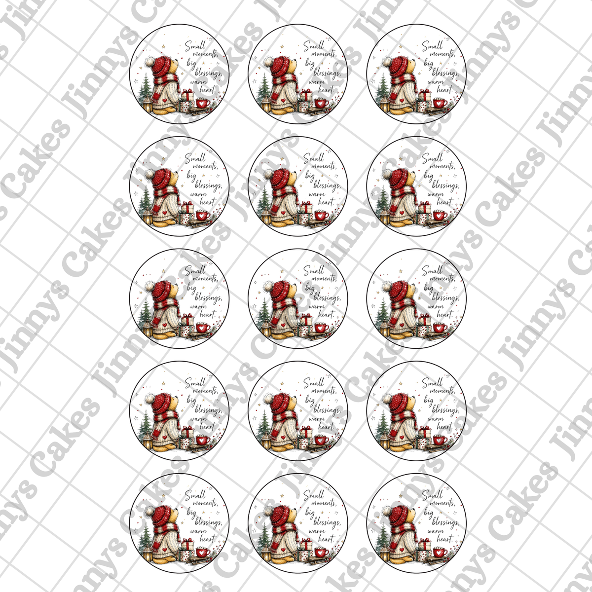 Small things Christmas Digital Cupcake Toppers (watermark removed on download)