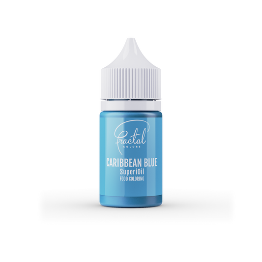 Fractal Caribbean Blue - Superoil Oil Based Food Colouring 30ml