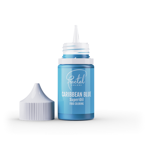 Fractal Caribbean Blue - Superoil Oil Based Food Colouring 30ml