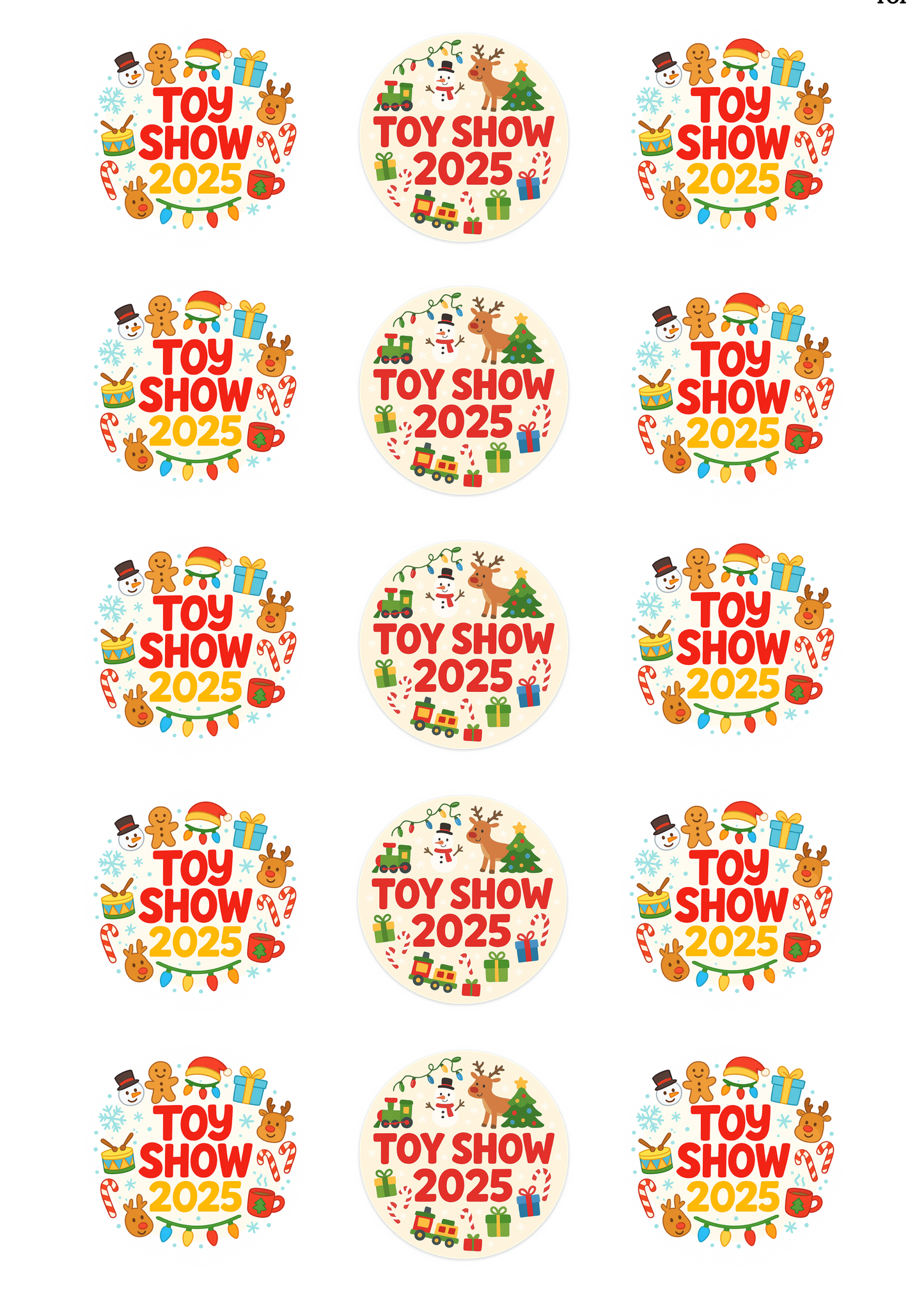 Late Late Toy Show Cupcake Toppers x 15 Precut