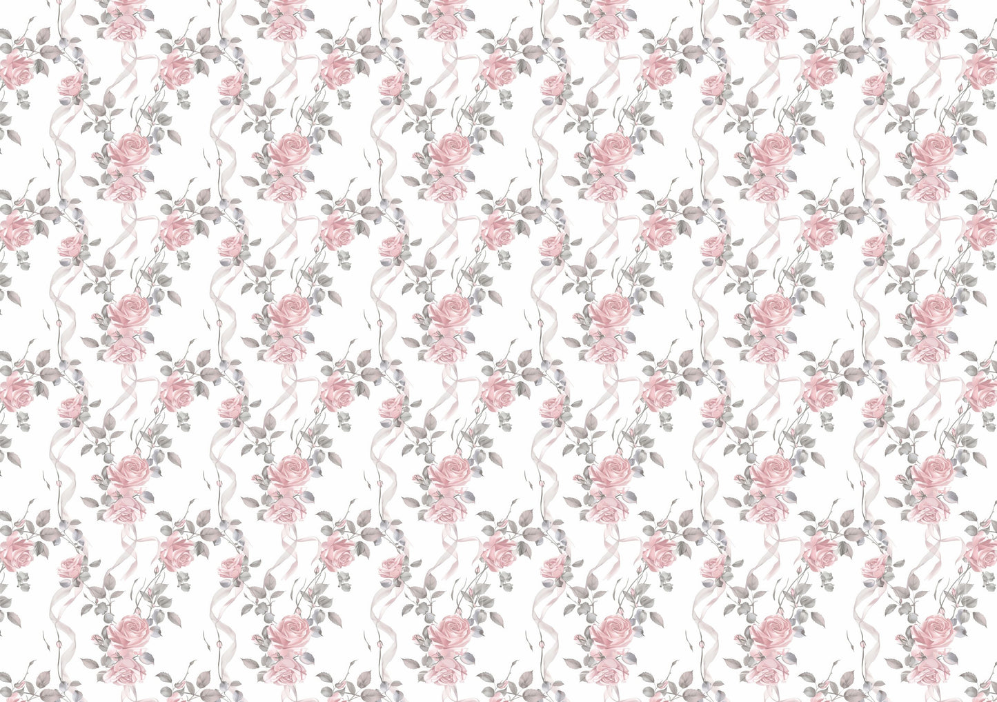 A4 Seamless Vintage Peach Roses Printable